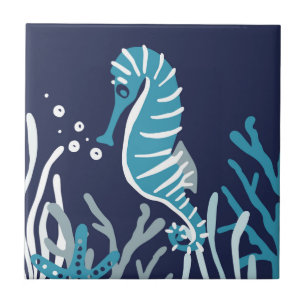 Under havet - Seahorse Kakelplatta
