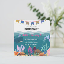Under Havet Siren Födelsedagsfest Födelsedag