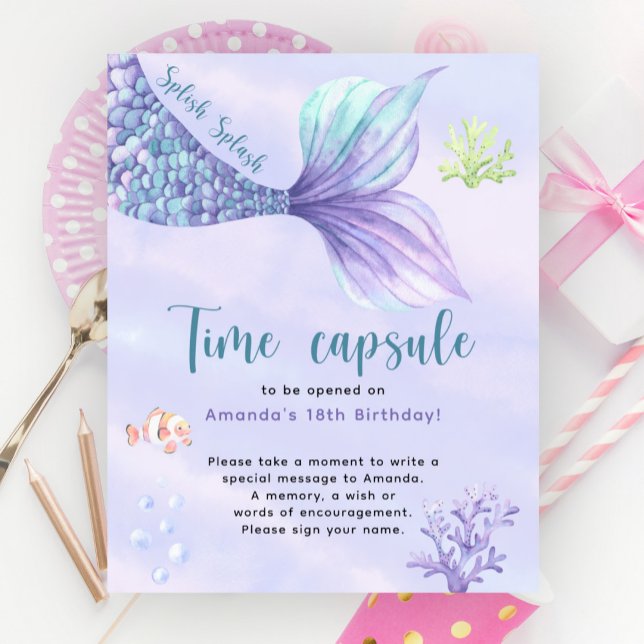 Under havet Siren Tidskapsel 1-årsdag Poster (Skapare uppladdad)