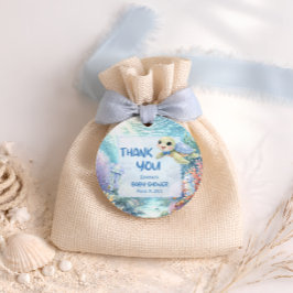 Under havet Sköldpadda Pojke Baby Shower Tack Gåvor Etiketter
