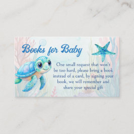 Under havet söt sköldpadda akvablå bok begäran tilläggskort