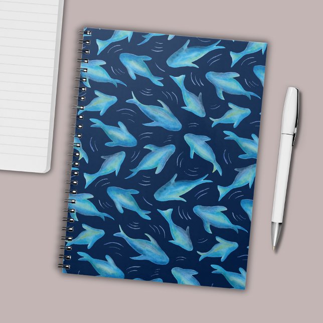 Under havet ungar Havshaj Anteckningsbok (Under the sea swimming fish kids notebook)