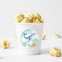 Under havet Val Ocean Party Favor Runt Klistermärke