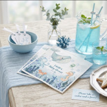 Under havet val Octopus Crab Baby Shower