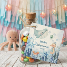 Under havet Valhaj Crab Starfish Baby Shower