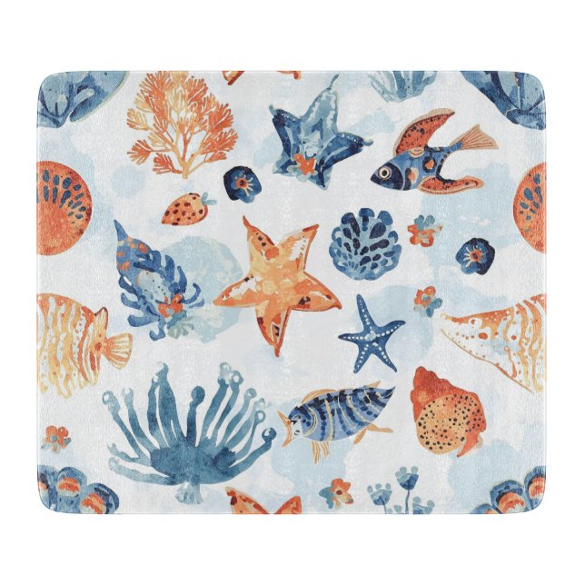 Under havet | Vattenfärg Korall Havsdjur (Framsidan)