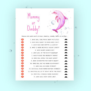 Under havets babydusch - mamma- eller pappa-spel