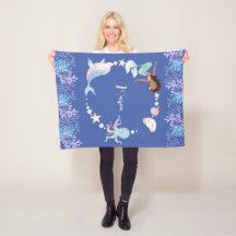Under havets barn, eget namn Fleece Blanket