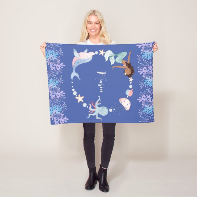 Under havets barn, eget namn Fleece Blanket (På plats)