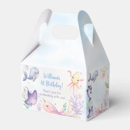 Under havets blåhavsliv 1:a födelsedag Party Presentaskar