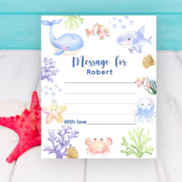 Under havets födelsedag, meddelande om kapsel