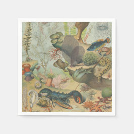 Under havets marina djur party pappersservett