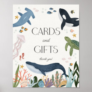 Under Havets nautiska kort- och presentkort Poster
