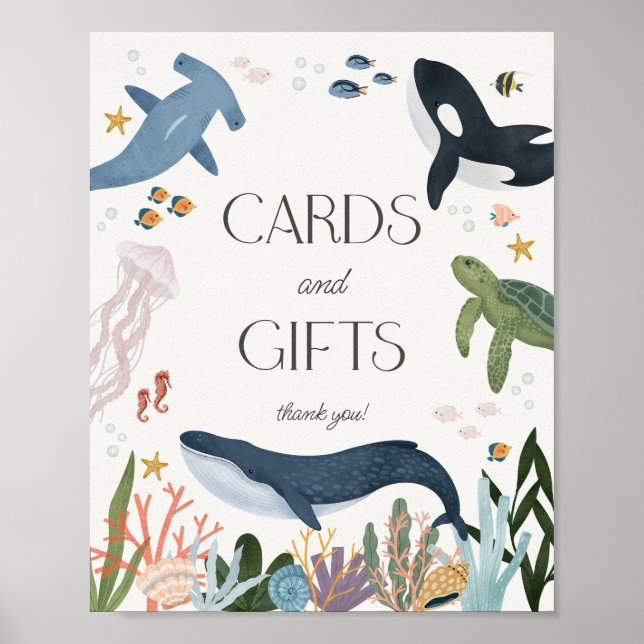 Under Havets nautiska kort- och presentkort Poster (Framsidan)