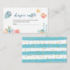 Under havsbottnens dagbok för vattenfärgsbabydusch tilläggskort