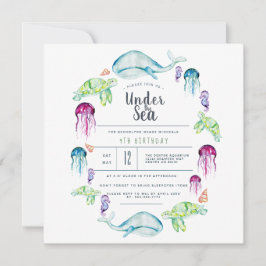 Under Havsdagen | Vattenfärg för havskritor Inbjudningar