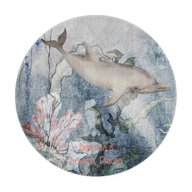 Under havsdelfinkoraller: vattenfärg (Framsidan)