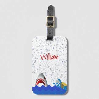 Under havshaj bubblor blådykare namn bagagebricka