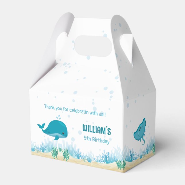 Under havslevande djur presentaskar (Framsidan Sidan)