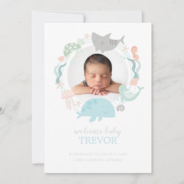 Under havsmeddelandet Baby Inbjudningar