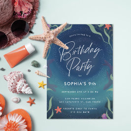 Under havsområdet Barns födelsedag Party Inbjudningar