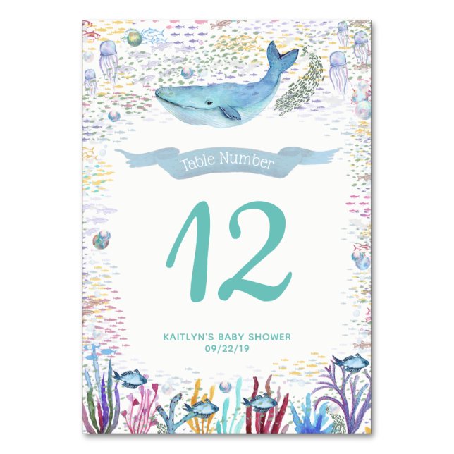 Under havsområdet Théed Party Bordsnummer (Framsidan)