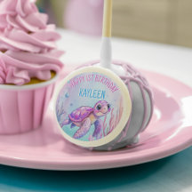 Under havssköldpaddans rosa lila grattis på födels