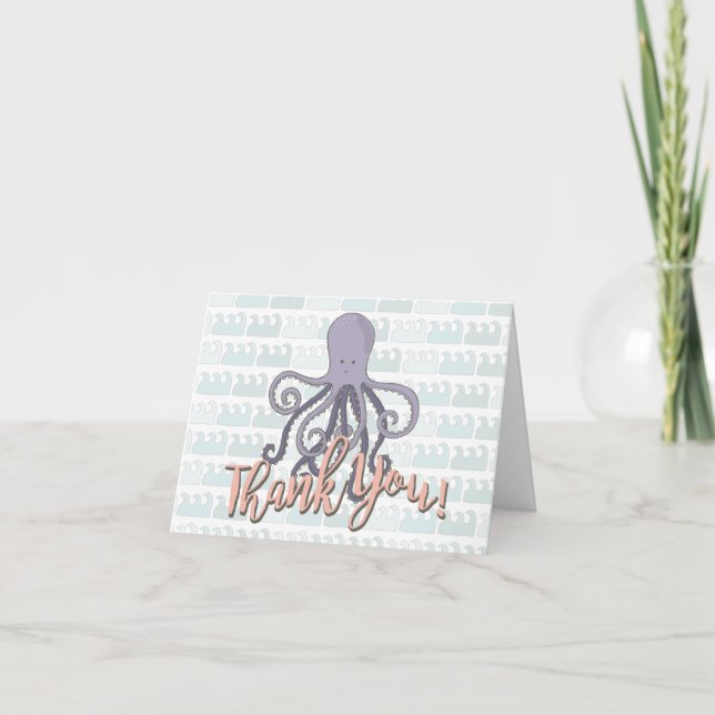 Under havsytan Octopus Tackkort kort (Framsida)