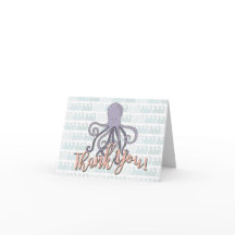 Under havsytan Octopus Tackkort kort