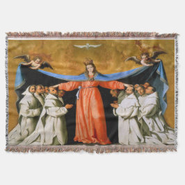 Under hennes Mantle Virgin Mary Heliga Spirit Blan Mysfilt