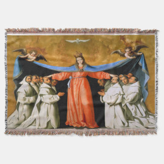 Under hennes Mantle Virgin Mary Heliga Spirit Blan Mysfilt