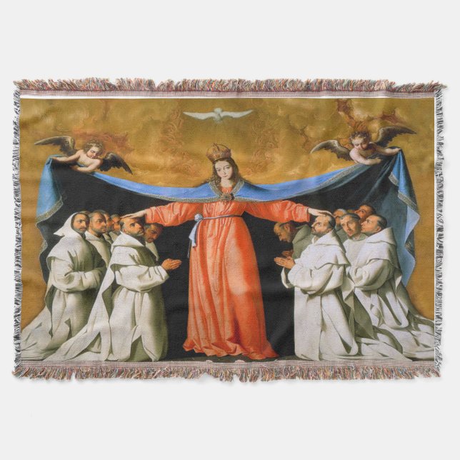 Under hennes Mantle Virgin Mary Heliga Spirit Blan Mysfilt (Framsidan)