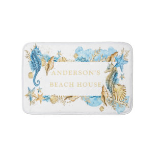 Under huset för strand för havsblått- & badrumsmatta