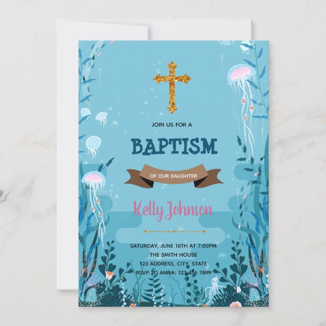 Under inbjudan till baptism till havs (Framsida)