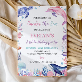 Under inbjudan till havssköldpaddsdelfiner på föde