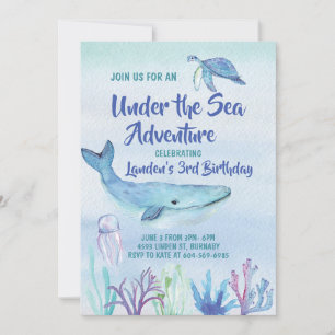 Under inbjudan till Sea Äventyr barns födelsedag