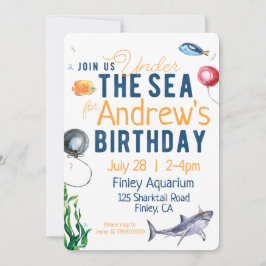 Under inbjudan till Sea Watercolor Birthday