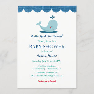 Under inbjudan till Sea Whale Baby Shower