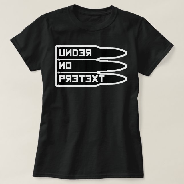 Under Ingen förevändning: Karl Marx 2:a ändringsde T Shirt (Design framsida)