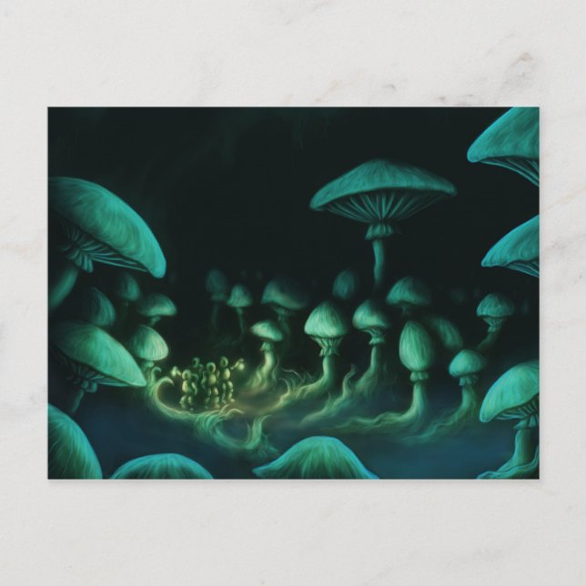 under jordens scifi-fantasi-vykort vykort (Framsida)