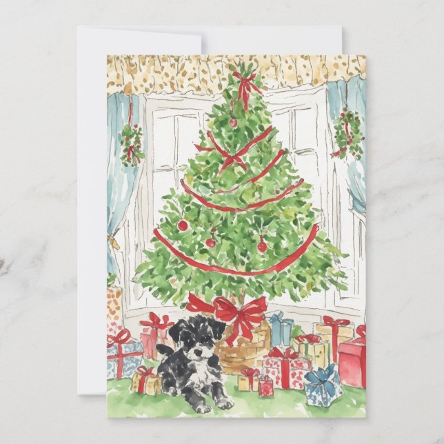 Under Julgran julkort Inbjudningar (Framsida)