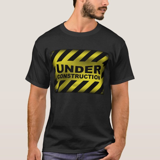 Under konstruktion underteckna t-shirt (Framsida)