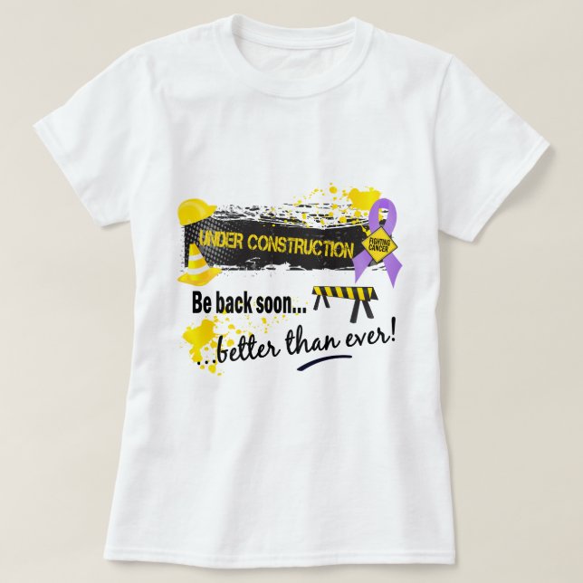 Under konstruktionscancer t-shirt (Design framsida)