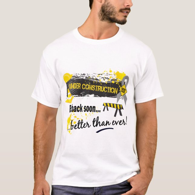 Under konstruktionshjärncancer t-shirt (Framsida)