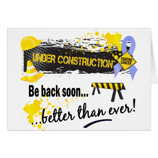 Under konstruktionsprostatacancer hälsningskort (Framsidan Horizontal)