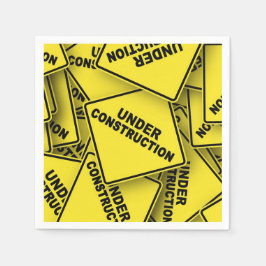 Under konstruktionstecken pappersservett