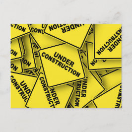 Under konstruktionstecken vykort