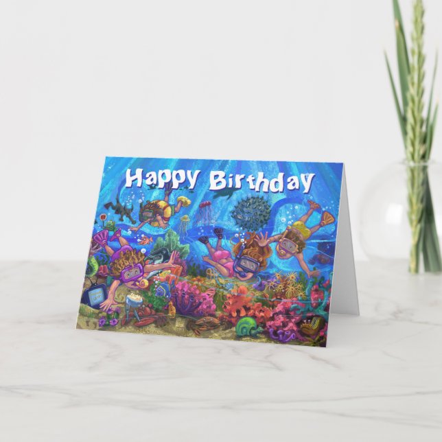 Under kortet för havskvadratgrattis på kort (Framsida)