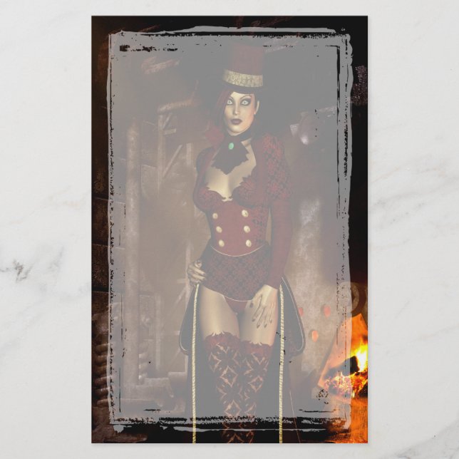 Under Lair Gothic Steampunk Stationery Brevpapper (Framsida)