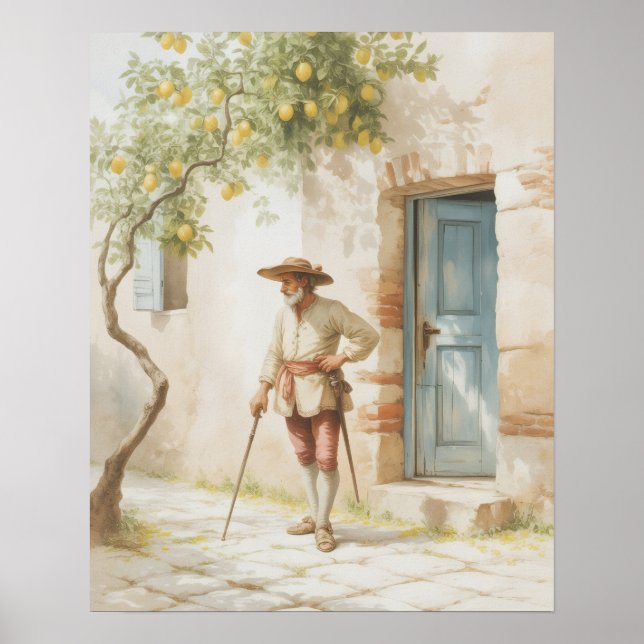 Under Lemon Träd - en tidslös paus Poster (Framsidan)